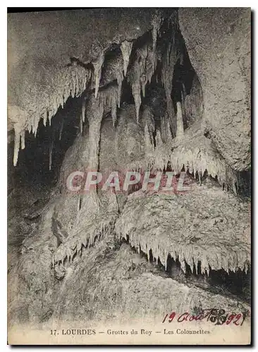 Ansichtskarte AK Grotte Grottes du Roy Les colonnettes Lourdes