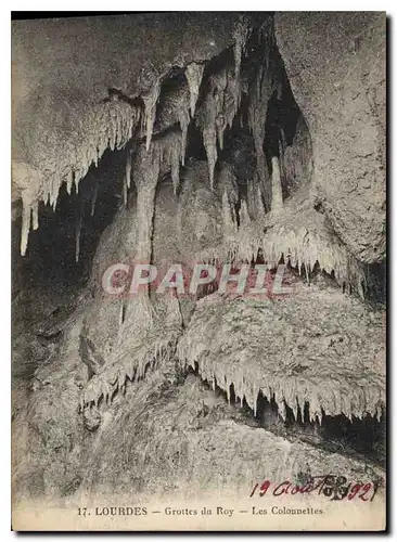 Cartes postales Grotte Grottes du Roy Les colonnettes Lourdes