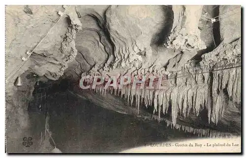 Cartes postales Grotte Grottes du Roy Le plafond du lac Lourdes