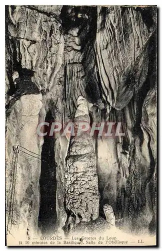 Cartes postales Grotte Grottes du Loup Lourdes Salle de l'obelisque