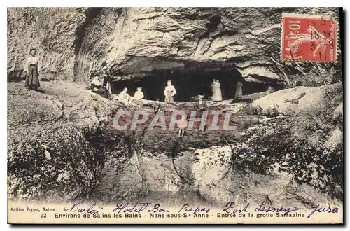 Ansichtskarte AK Grotte Grottes Environs de Salins les Bains Nans sous Ste Anne Entree de la grotte Sarrazine