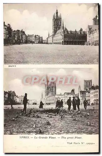 Ansichtskarte AK Militaria Ypres La Grande Place