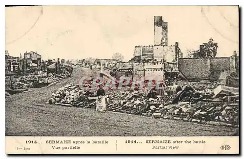 Cartes postales Militaria 1914 Sermaize apres la bataille