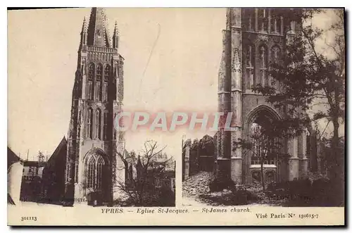 Ansichtskarte AK Militaria Ypres Eglise St Jacques