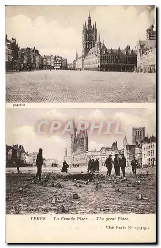 Cartes postales Militaria Ypres La Grande Place