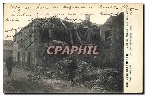 Cartes postales Militaria La Guerre 1914 15 16 Verdun Les ruines