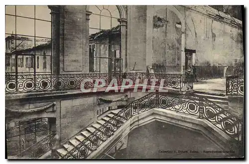 Cartes postales Militaria Reims dans ses annees de bombardements 1914 15 16 L'hopital civil incendie par les All