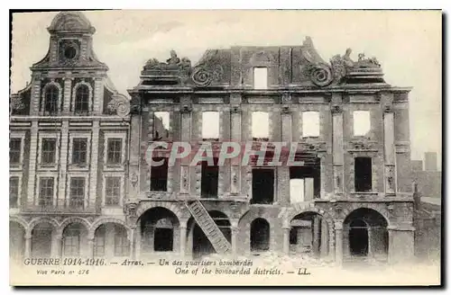Cartes postales Militaria Guerre 1914 1916 Un des quartiers bombardes Arras