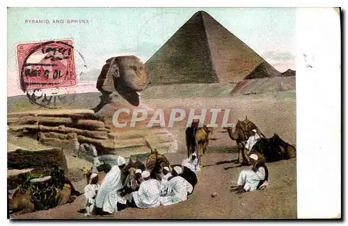 CARTE MAXIMUM Egypt Egypte  PYRAMID AND SPHINX