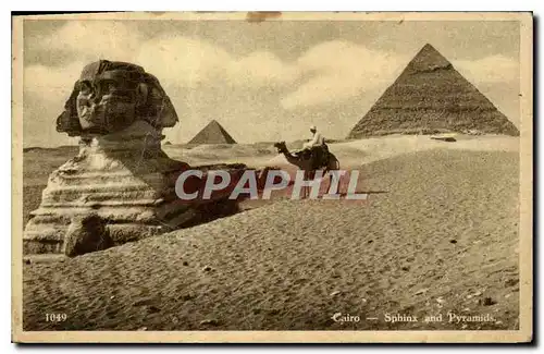 Ansichtskarte AK Egypt Egypte  Cairo Sphinx and Pyramids