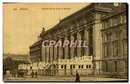 Cartes postales Palais de Justice Paris Entree de la Cour d'Assises