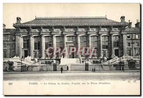 Cartes postales Palais de Justice Facade sur la Place Dauphine Paris