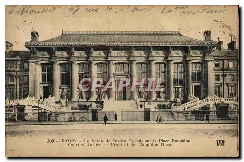 Ansichtskarte AK Palais de Justice Facade sur la Place Dauphine Paris