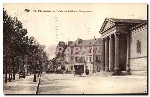 Cartes postales Palais de Justice et boulevards Perigueux