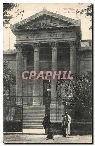 Ansichtskarte AK Palais de Justice Perpignan Porte du Tribunal