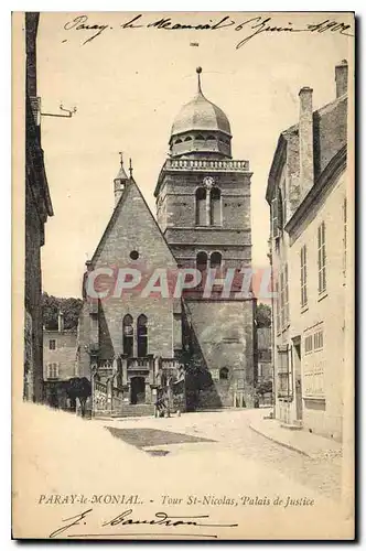 Cartes postales Palais de Justice Tour St Nicolas Paray le Monial