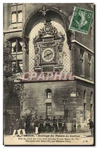 Ansichtskarte AK Palais de Justice Paris Horloge Militaria