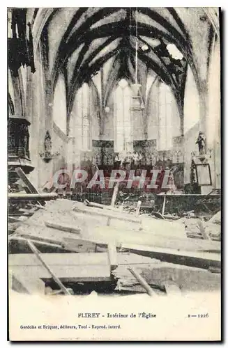 Ansichtskarte AK Militaria Flirey Interieur de l'eglise