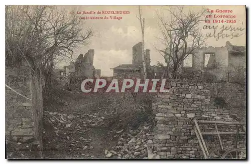 Cartes postales Militaria La bataille de Rozelieures Vue interieure d'un village