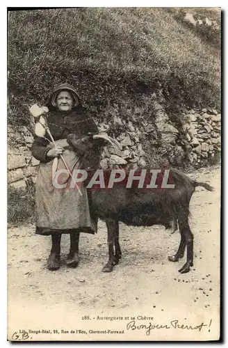 Ansichtskarte AK Folklore Auvergnate et sa chevre TOP