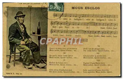 Cartes postales Folklore Le Velay Mous Esclos
