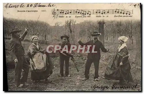 Cartes postales Folklore Auvergne La bourree