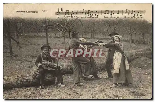 Ansichtskarte AK Folklore Auvergne La bourree