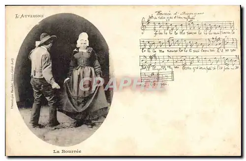 Cartes postales Folklore Auvergne La bourree
