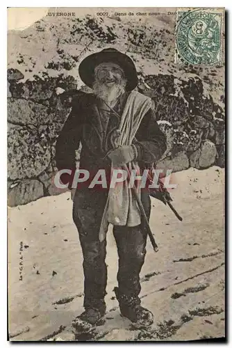 Cartes postales Folklore Auvergne Gens de chezz nous