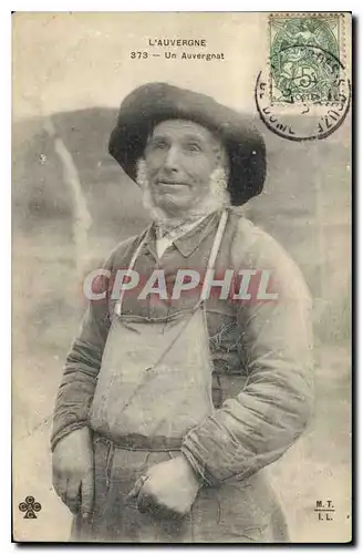 Cartes postales Folklore Auvergne Un Auvergnat
