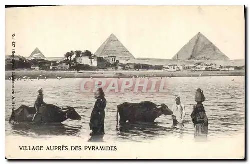 Ansichtskarte AK Egypt Egypte Village aupres des pyramides