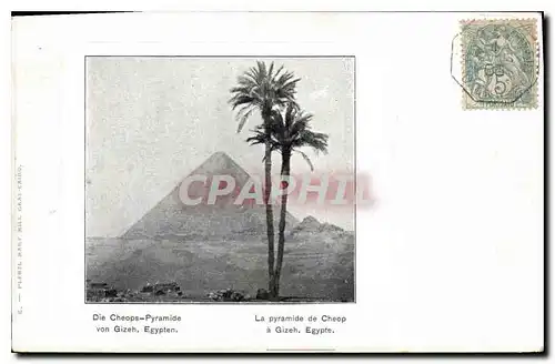 Ansichtskarte AK Egypt Egypte La pyramide de Cheops