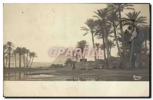 Ansichtskarte AK Egypt Egypte Village pres des Pyramides