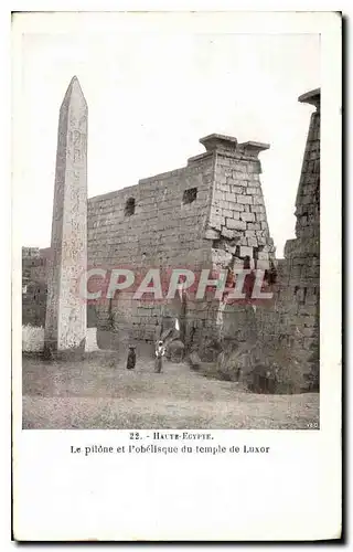 Ansichtskarte AK Egypt Egypte Le pilone et l'obelisque du temple de Luxor