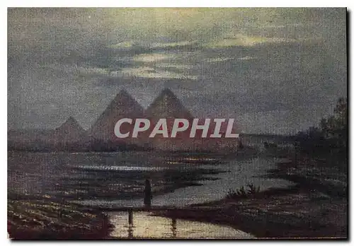 Ansichtskarte AK Egypt Egypte Au clair de lune