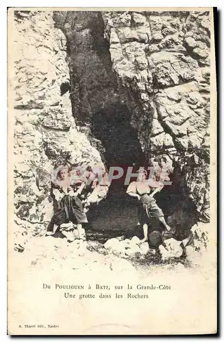 Ansichtskarte AK Grotte Grottes Du Pouliguen a Batz sur la Grande Cote Une grotte dans les rochers