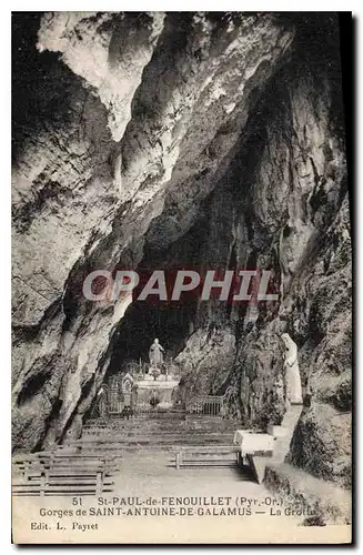 Cartes postales Grotte Grottes St Paul de Fenouillet Gorges de Saint Antoine de Galamus