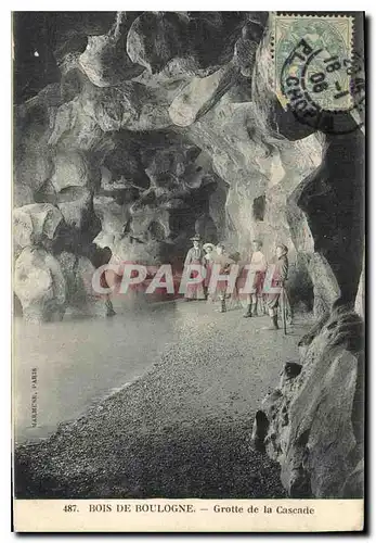 Cartes postales Grotte de la cascade Bois de Boulogne Grottes