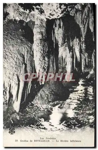 Cartes postales Grotte Grottes de Betharram La riviere inferieure
