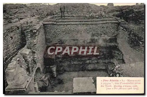 Cartes postales Grotte Grottes Pro Alesia Le monument a crypte Vue d'ensemble prise du Nord