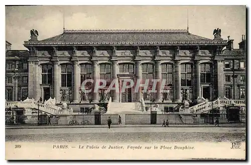 Cartes postales Palais de Justice Facade sur la Place Dauphine Paris