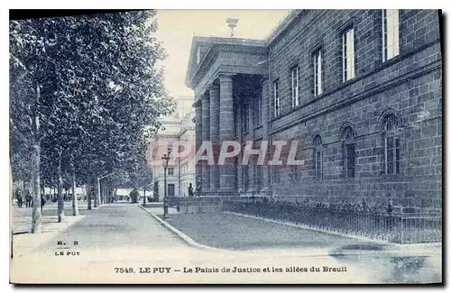 Cartes postales Palais de Justice et les allees du Breuil Le Puy