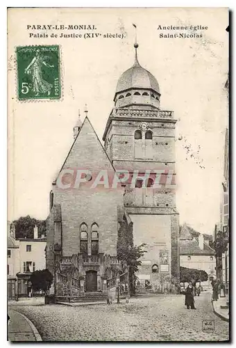 Ansichtskarte AK Palais de Justice Paray le Monial Ancienne eglise Saint Nicolas