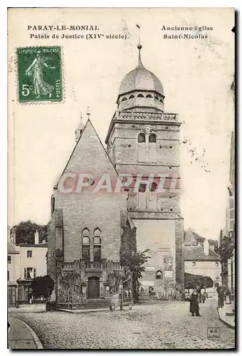 Cartes postales Palais de Justice Paray le Monial Ancienne eglise Saint Nicolas