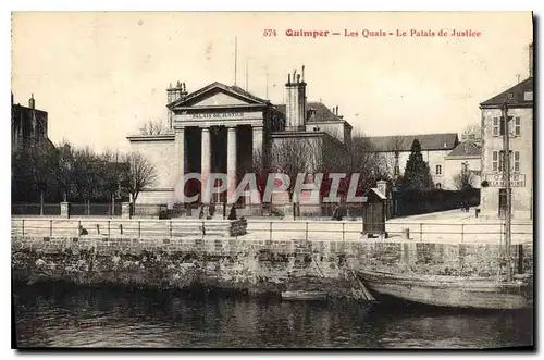 Cartes postales Palais de Justice Quimper Les quais