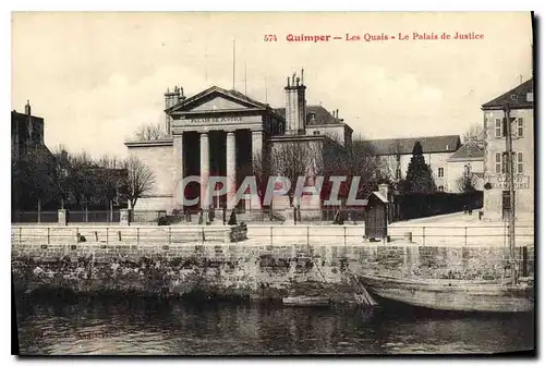 Ansichtskarte AK Palais de Justice Quimper Les quais