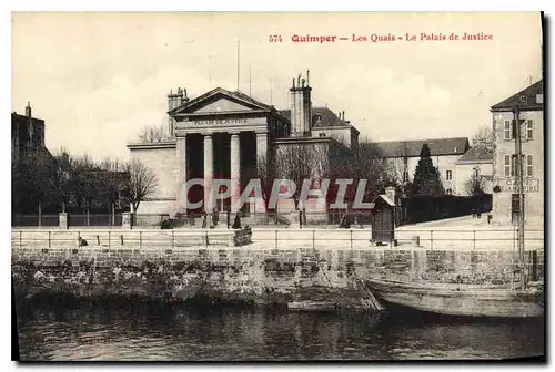 Cartes postales Palais de Justice Quimper Les quais