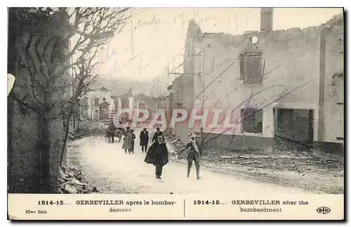 Ansichtskarte AK Militaria 1914 15 Gerbeviller apres le bombardement