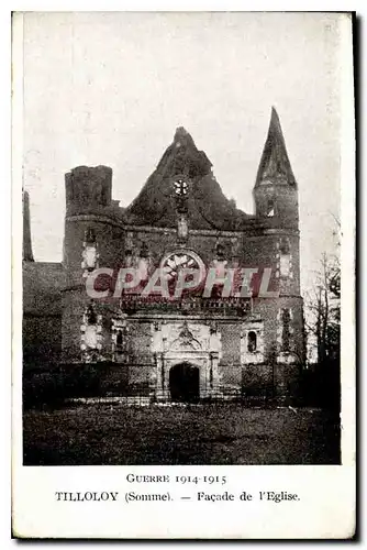 Ansichtskarte AK Militaria Guerre 1914 1915 Tilloloy Facade de l'Eglise