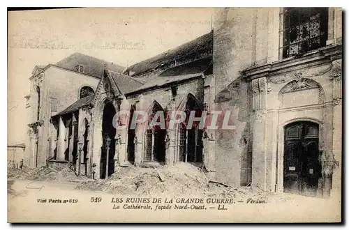 Ansichtskarte AK Militaria Les Ruines de la Grande Guerre Verdun La cathedrale